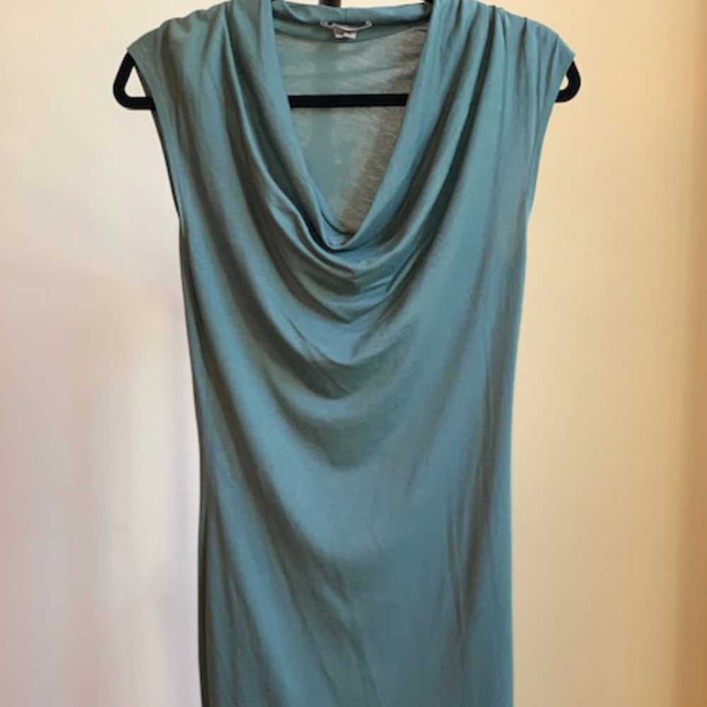 Green Helmut Knee-Length Sheath Dress